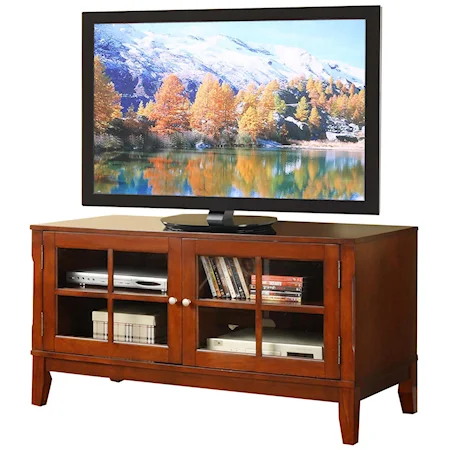 Contemporary 50" TV Cart with Two Doors